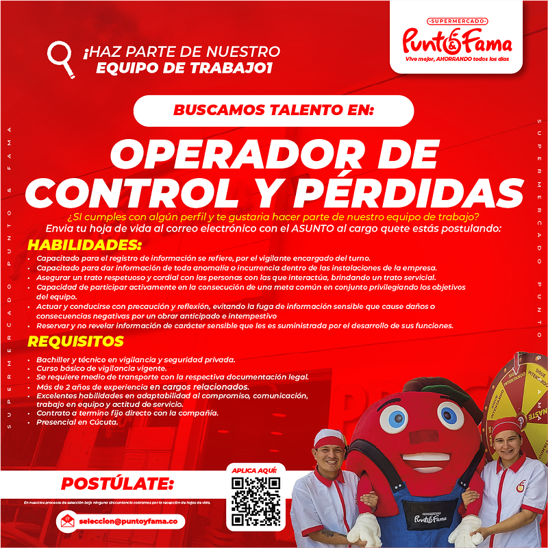 OPERADOR DE CONTROL Y PÉRDIDAS